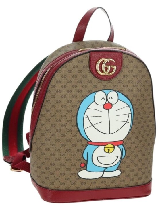 GUCCI Micro GG Supreme Doraemon Backpack PVC Beige Gold 647816 Auth YKZ1360M main image 15